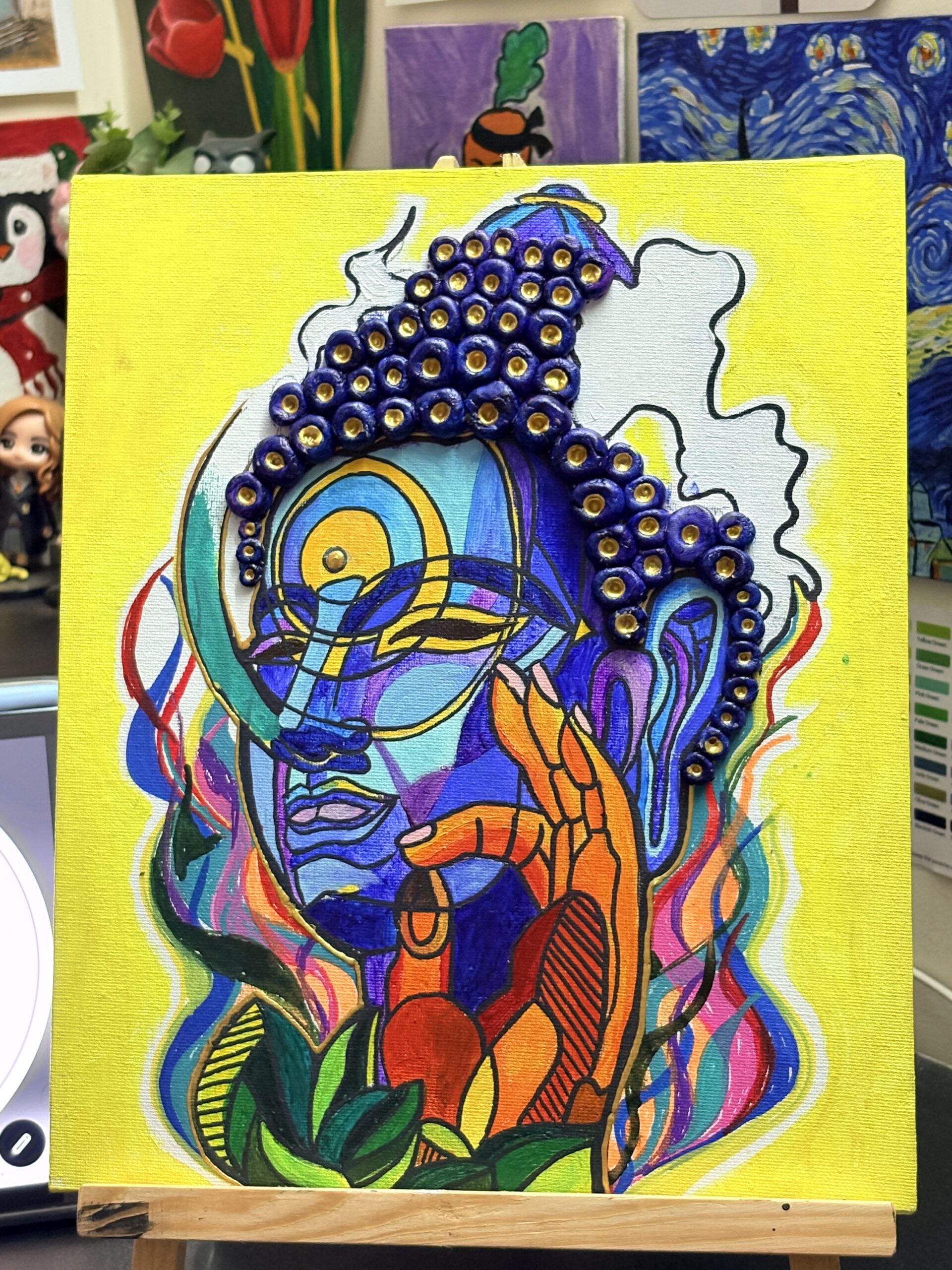 Abstract Shiva – Original Acrylic Painting Abstract Shiva – Original Acrylic Painting